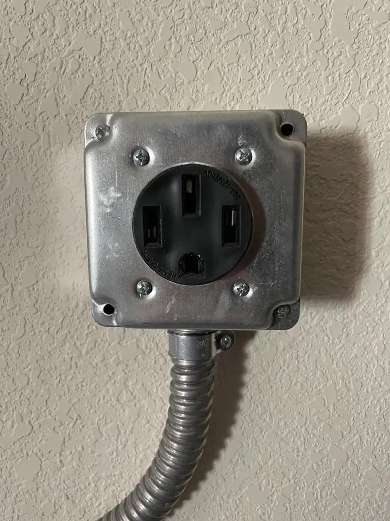 NEMA 14-50 outlet installed for Electrical Panel Upgrade in Rock Island